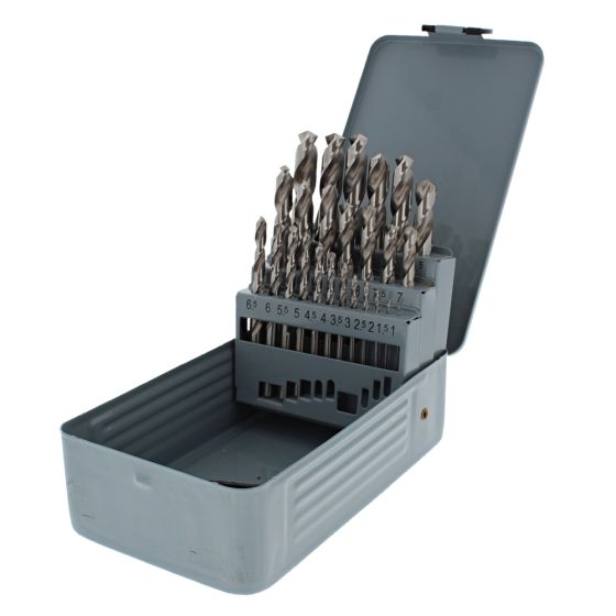 1.0mm to 13.0mm Ground Jobber Drills Set - HSS 25 Piece