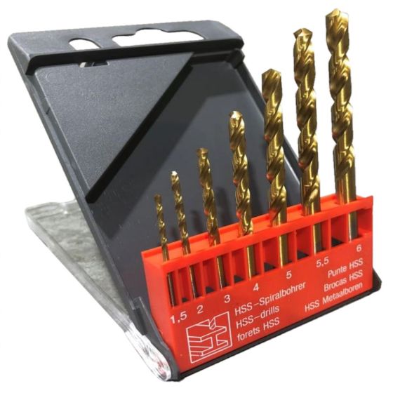 Lyndon Tin 7 Piece Metric Drill Set