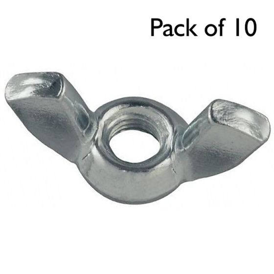 Wing Nuts, Zinc Plated, Size: M5 - Pack of 10