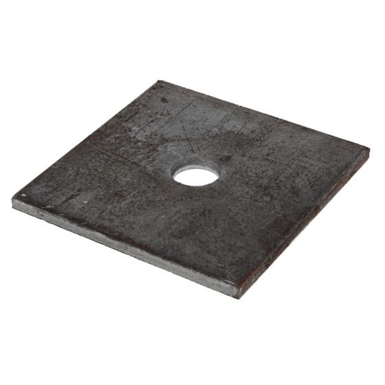 Square Plate Washer, M16 (Hole) Size: 4", Thick: 6mm - Each