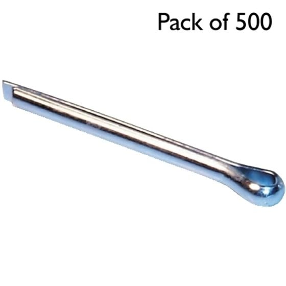 Diam: 1/8" x Length: 1.1/2" - Split Pins, 500 Pack