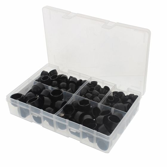 Nut Caps Assorted Box (Black) - Pack of 200