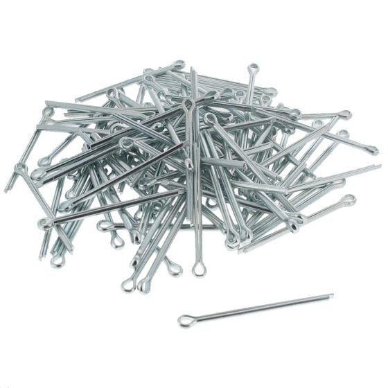 Diam: 3/16" x Length: 3" - Split Pins, 100 Pack