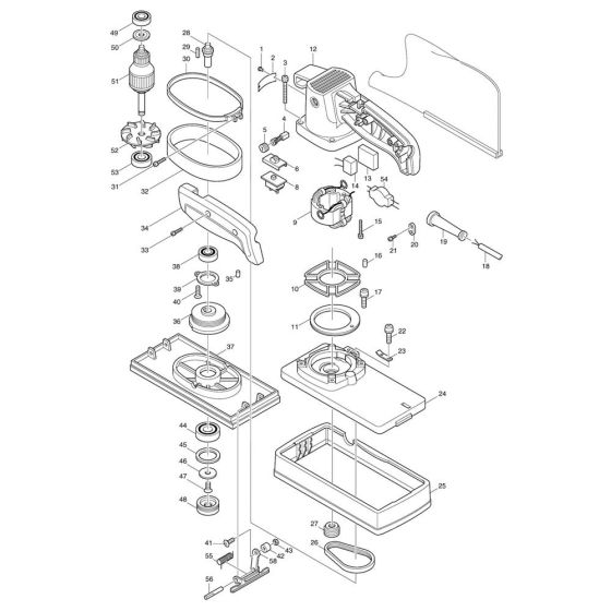 Complete Assembly for Makita 9045N Sander