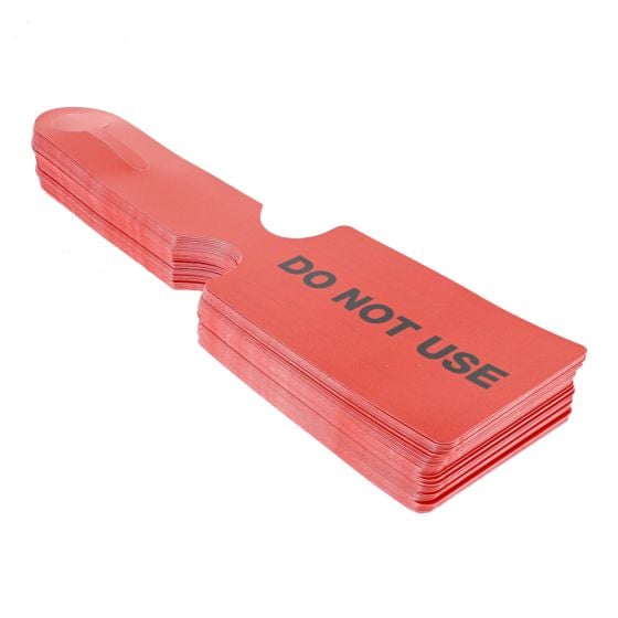 Do Not Use Loop Through Hire Waterproof Tags 245 x 60 mm (Pack of 100)