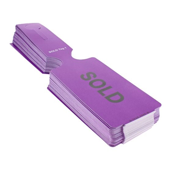 Sold Purple Loop Through Waterproof Tags 100 PK