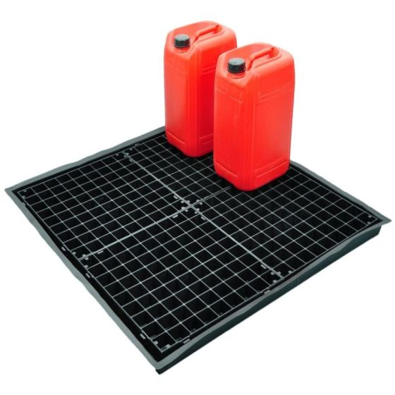 Flexible Drip Tray - Large, Shallow (With Grate) - 1020mm x 1020mm x 50mm