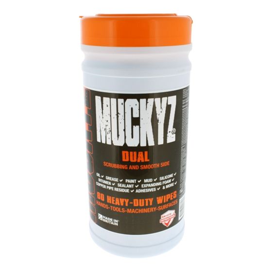 Muckyz® Dual Heavy Duty XL Wipes - Scrubbing and Smooth Side - Tub of 80