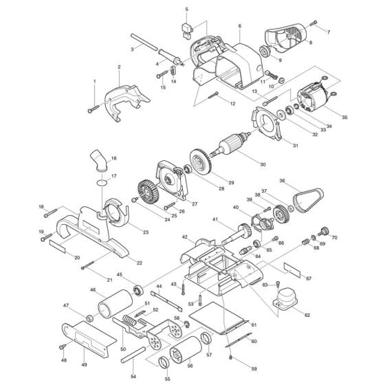 Complete Assembly for Makita 9403 Belt Sander