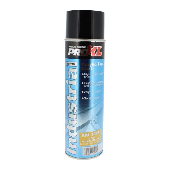 Acrylic Topcoat Aerosol - RAL 1004 Golden Yellow (500ML)