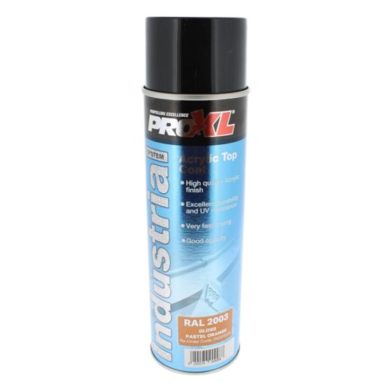 Proxl Industrial - Acrylic Topcoat Aerosol - Ral 2003 Pastel Orange (500ML)