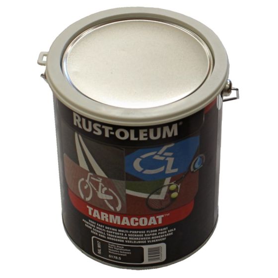 Traffic Black Floor Paint RAL 9017 M-Purpose Tarmacoat Rapid Curing Paint 5L