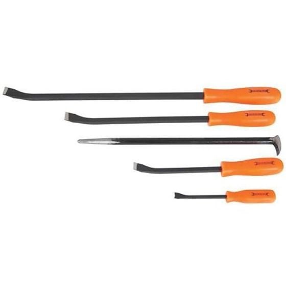 5 Piece Pry Bar Set 200 - 600mm Drop Forged & Hardened