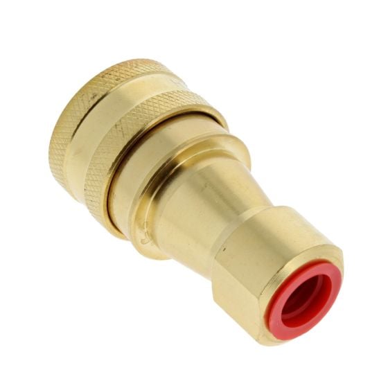 Female Brass Coupling ISO 7241-B 180 Bar MWP -  Thread: 06 (3/8")