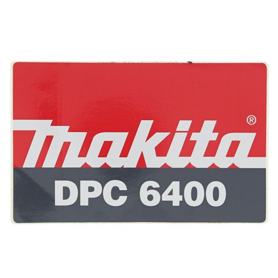 Label for Makita DPC6400 Disc Cutter - OEM No. 980114793