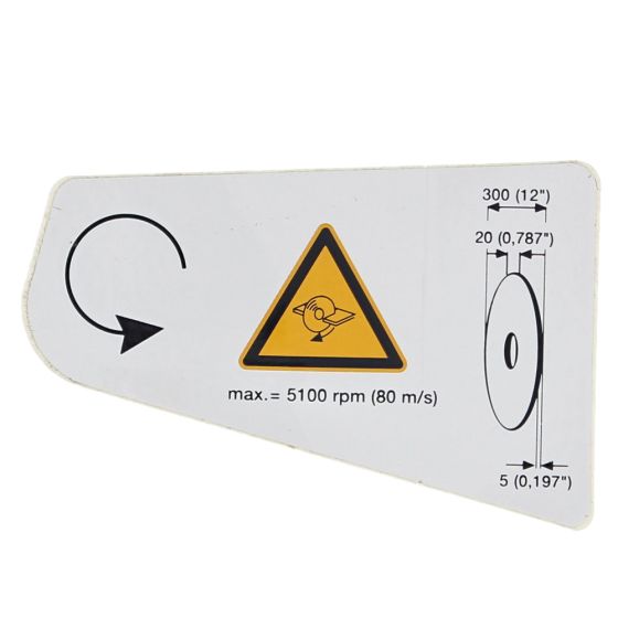 Label for PC6212, DPC6400 - Genuine Makita Part  - Oem No.: 980114700