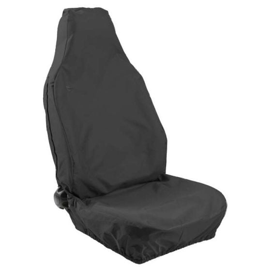 Black Polyester Universal Single Front Seat Cover