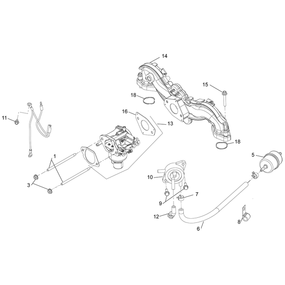 Fuel System for Kohler KT730 Engines