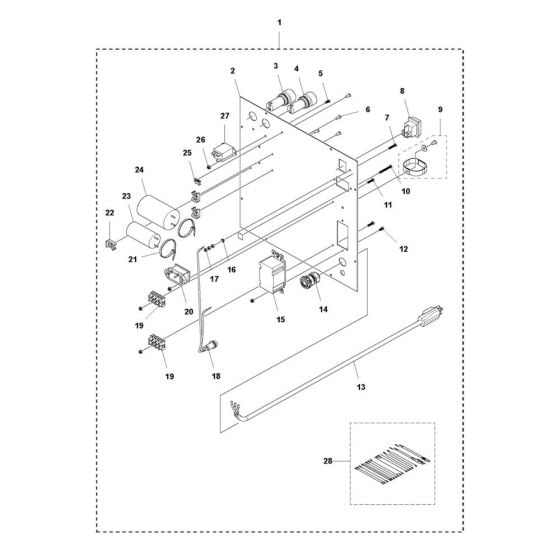 Electrical Assembly for Husqvarna A 1000 Air Cleaner