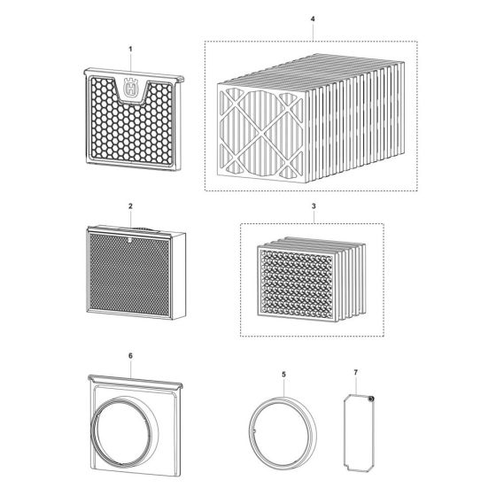 Accessories for Husqvarna A 25 Air Cleaner