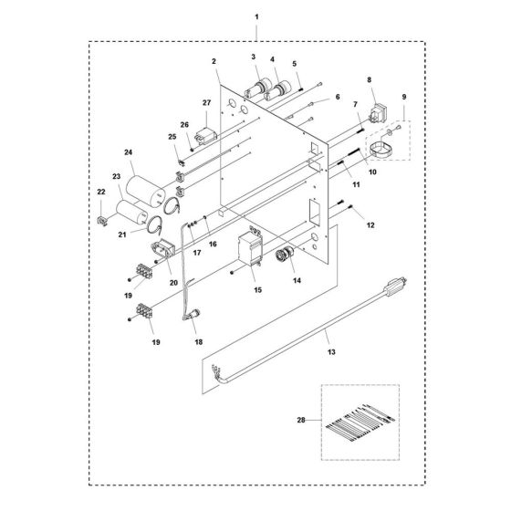 Electrical Assembly for Husqvarna A 600 Air Cleaner