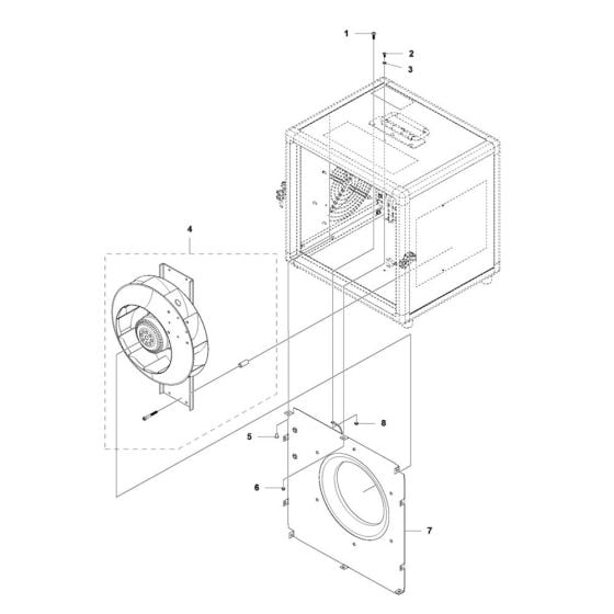 Housing Assembly -1 for Husqvarna A 600 Air Cleaner