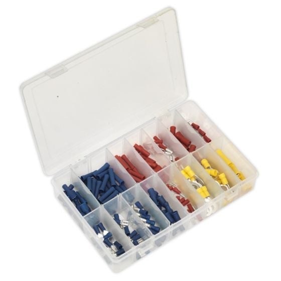 Crimp Terminal Assortment 200pc Blue, Red & Yellow Sealey Part No. AB038MT