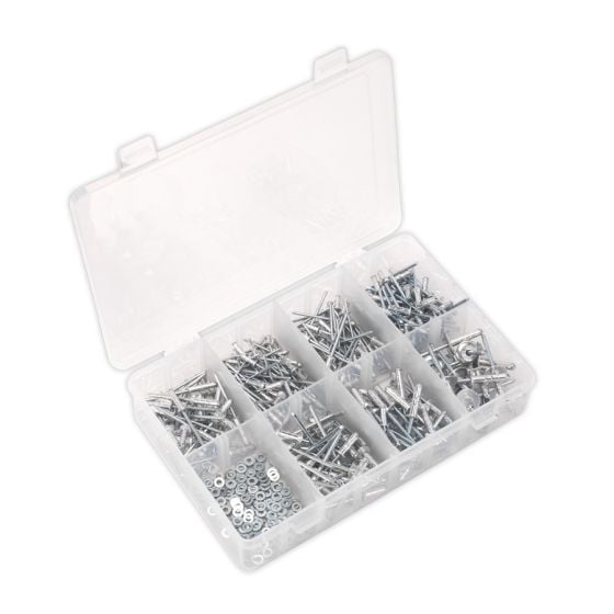 Aluminium Multi-Grip Rivet Assortment 500pc Sealey Part No. AB075MG