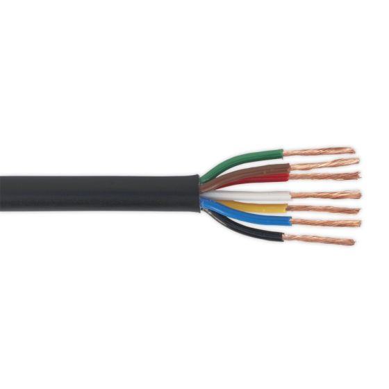 Automotive Cable Thin Wall 7 x 0.75mm(sq) 24/0.20mm 30mtr Black Sealey Part No. AC24207CTH