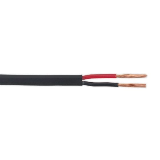 Automotive Cable Thin Wall Flat Twin 2 x 1mm(sq) 32/0.20mm 30mtr Black Sealey Part No. AC3220TWTN