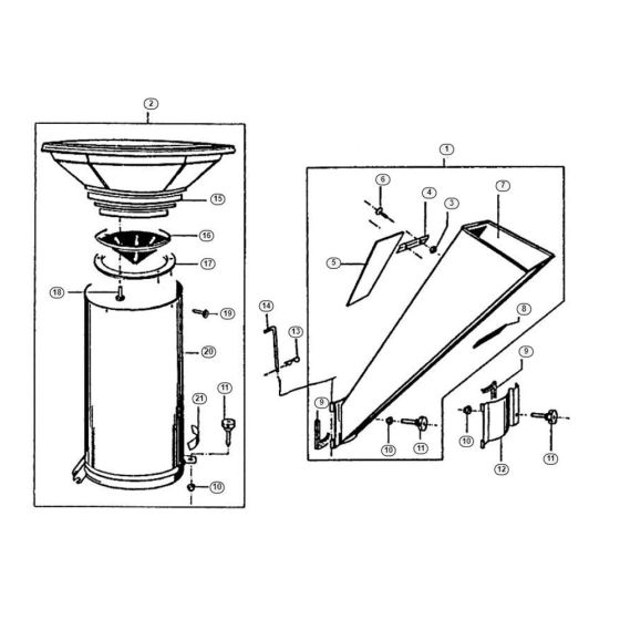 Funnel Assembly  for Stihl/ Viking AD 4064 S Electric Shredders