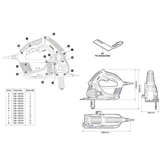 Multi-Saw Assembly for Bosch AdvancedCut 50