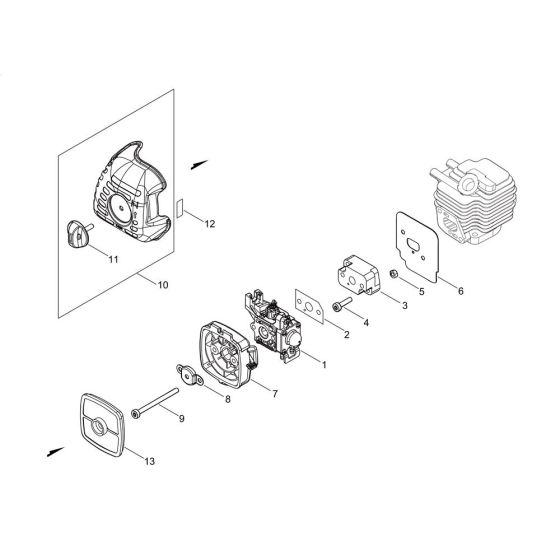 Air Cleaner, Carburettor for Shindaiwa AH236S-LW Extended Reach Hedgetrimmer