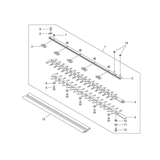 Cutting Blade for Shindaiwa AH243S-LW Extended Reach Hedgetrimmer