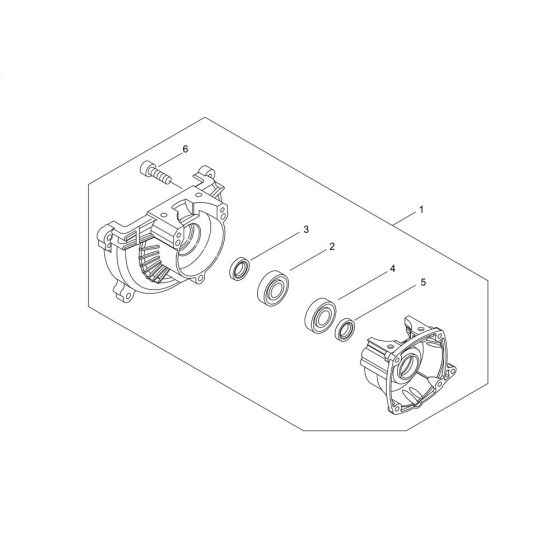 Crankcase for Shindaiwa AH243S-LW Extended Reach Hedgetrimmer