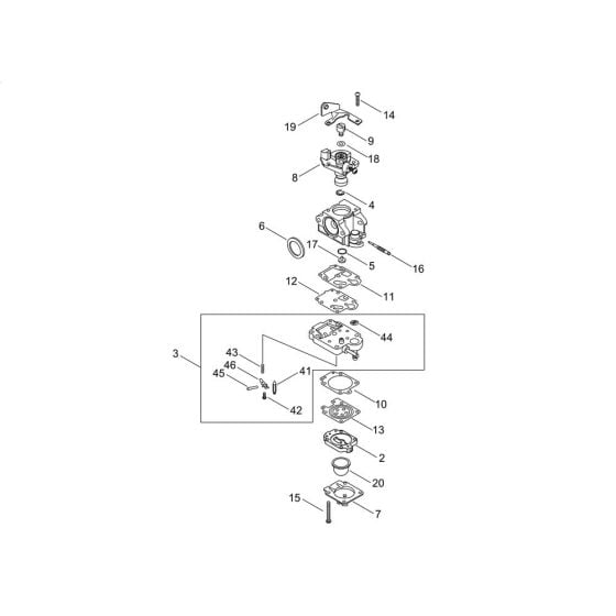 Carburettor for Shindaiwa AH243S-LW Extended Reach Hedgetrimmer