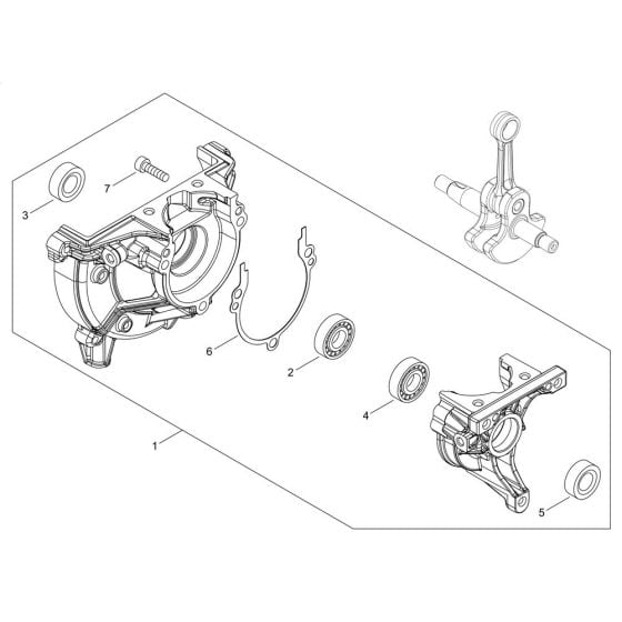 Crankcase for Shindaiwa AH262S-HD Extended Reach Hedgetrimmer