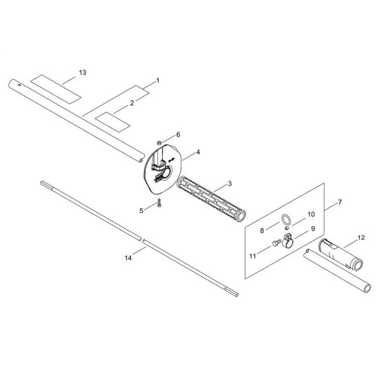 Main Pipe for Shindaiwa AH265S-HD Extended Reach Hedgetrimmer