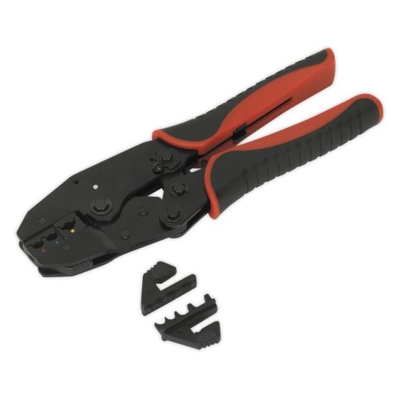 Ratchet Crimping Tool Interchangeable Jaws Sealey Part No. AK3857