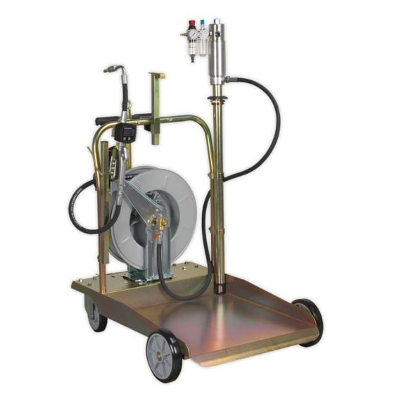 Oil Dispensing System Air Operated with 10mtr Retractable Hose Reel Sealey Part No. AK4562D