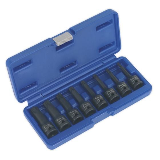 Impact TRX-Star Socket Bit Set 8pc 1/2"Sq Drive Sealey Part No. AK5602