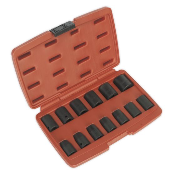 Impact Socket Set 13pc 1/2"Sq Drive Metric Sealey Part No. AK5613M