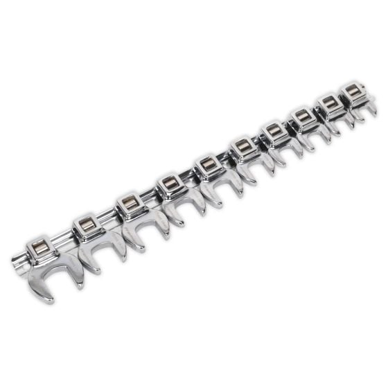 Crow's Foot Open End Spanner Set 10pc 3/8"Sq Drive Metric Sealey Part No. AK5989