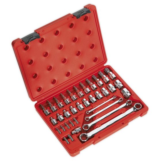 TRX-Star* Socket, Bit & Spanner Set 35pc 3/8"Sq Drive Sealey Part No. AK6198