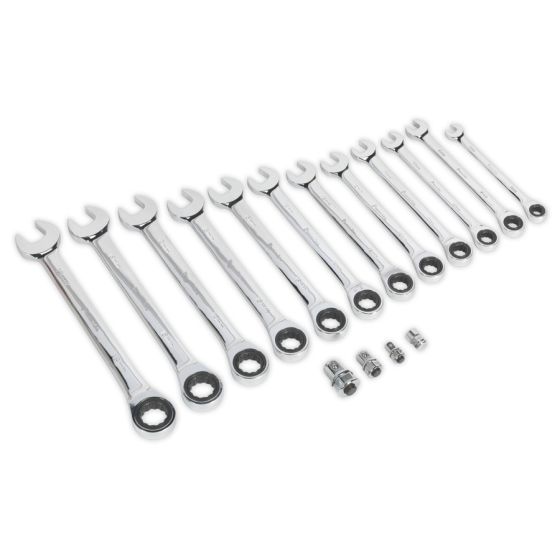 Combination Ratchet Spanner Set 16pc Metric Sealey Part No. AK63912