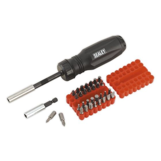 Gearless Ratchet Screwdriver Set 34pc Sealey Part No. AK6498