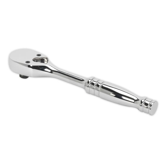 Ratchet Wrench 1/4"Sq Drive Dust-Free Pear-Head Flip Reverse Sealey Part No. AK660DF