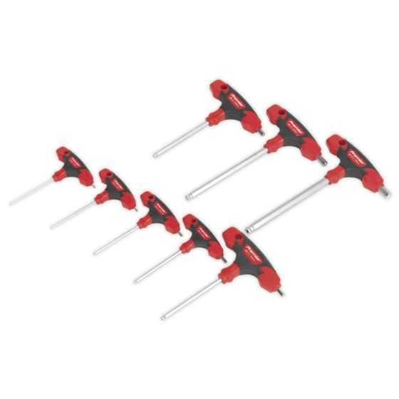 Ball-End Hex Key Set 8pc T-Handle Metric Sealey Part No. AK7144