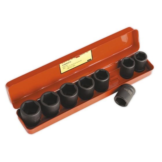 Impact Socket Set 8pc 3/4"Sq Drive Metric Sealey Part No. AK77/9M