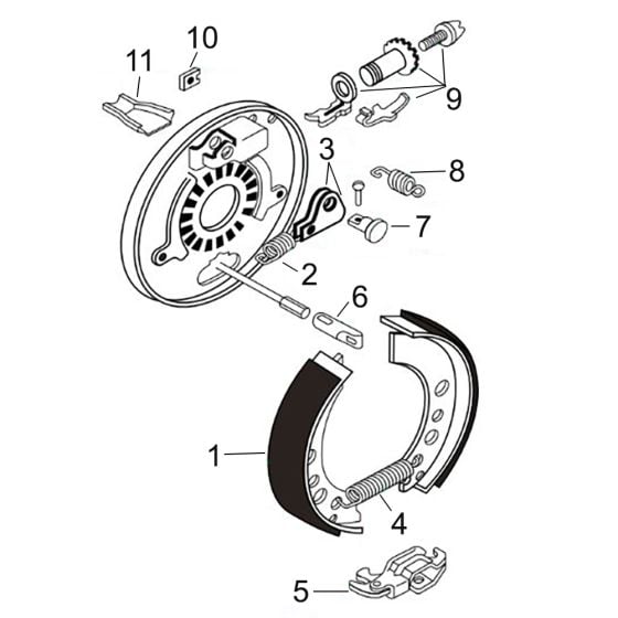 Brake Shoe Assembly for VT1 Tower Lights